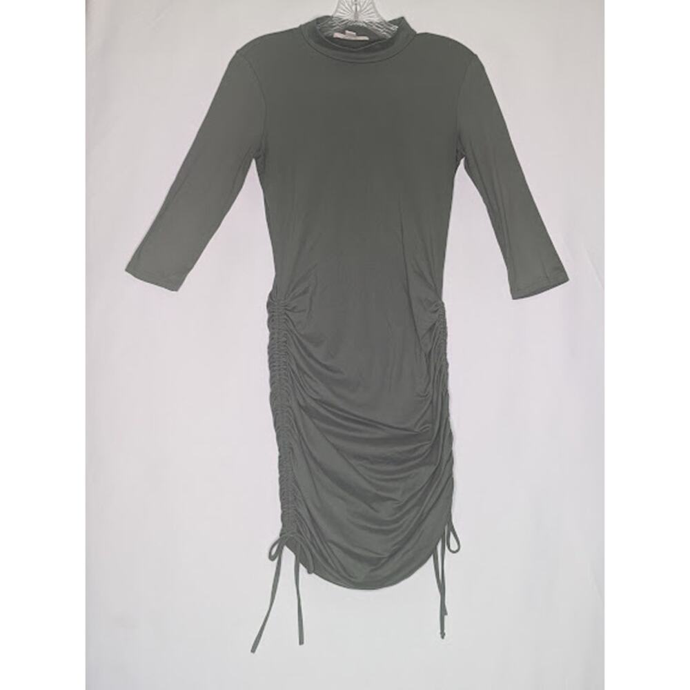 TIMING womens green bodycon mini size Medium dress Glam Flirty mobwife y2k